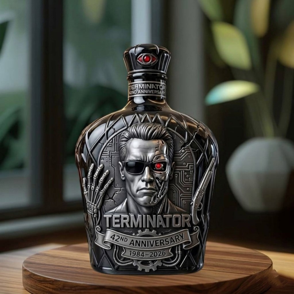 Terminator 42nd Anniversary 1984-2026 Liquor Bottle - Front View