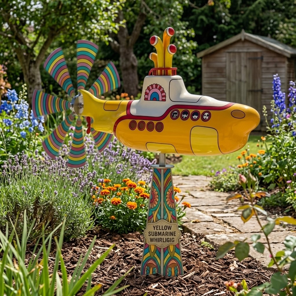 The Beatles Yellow Submarine Wind Spinner - Front View