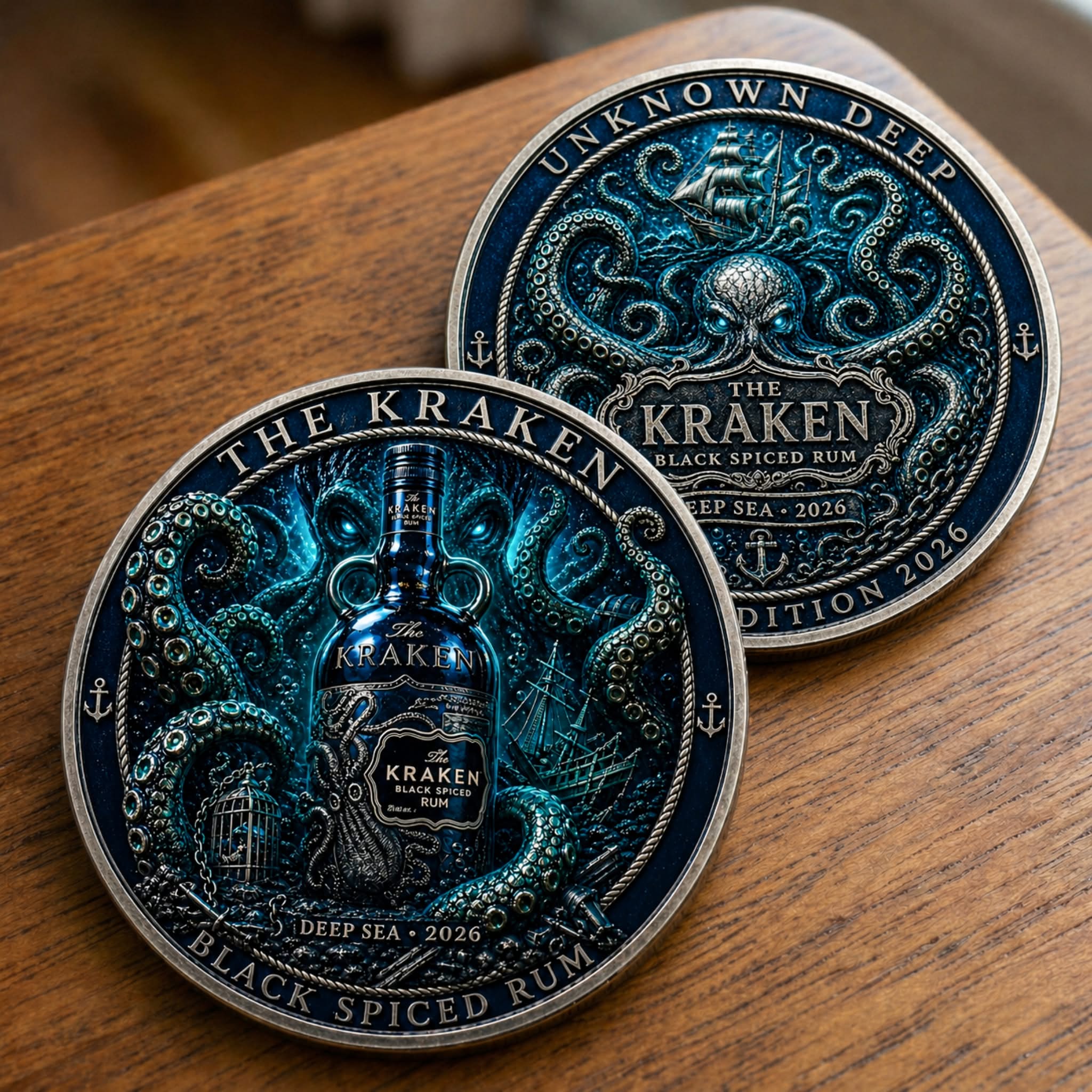 The Kraken Deep Sea 2026 Coin - Front View