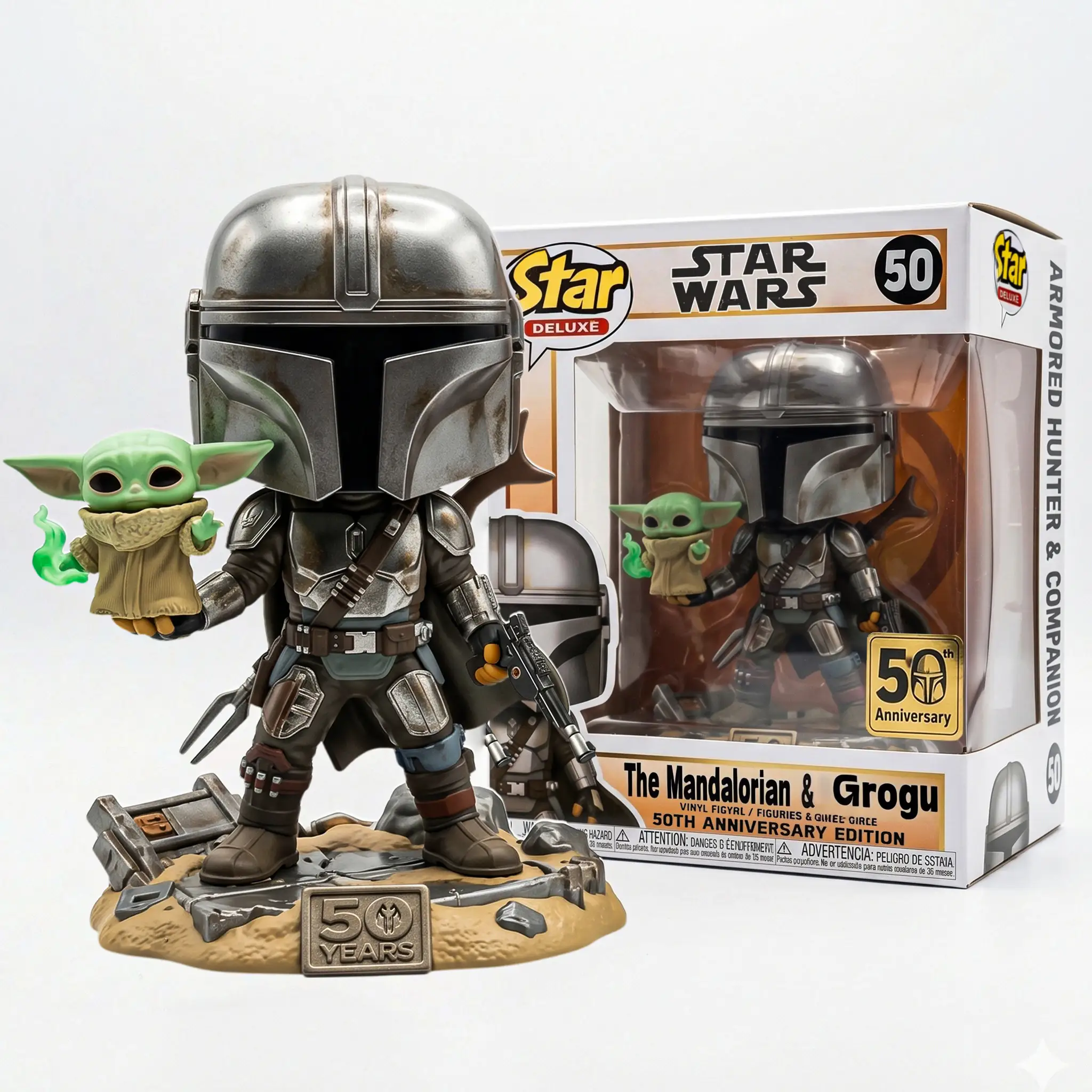 The Mandalorian Grogu 50th Anniversary Funko Pop - Front View