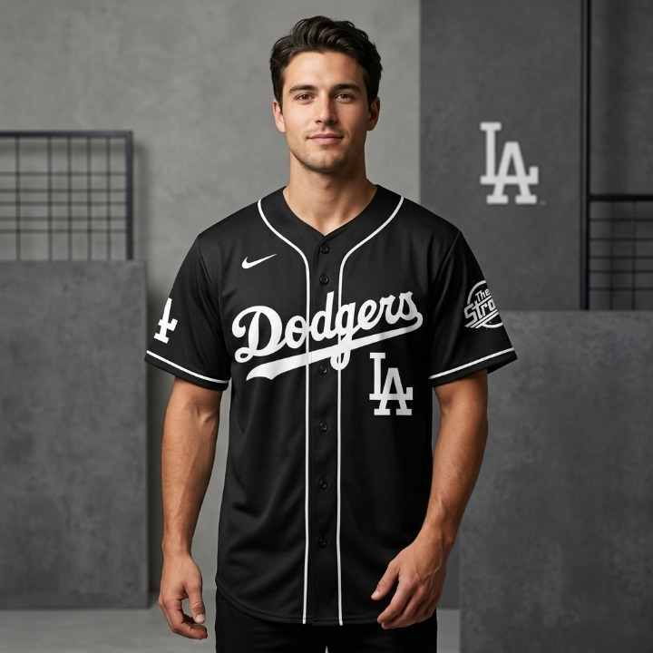 The Strokes LA Dodgers Road Awaits North America 2026 Baseball Jersey - Detail View