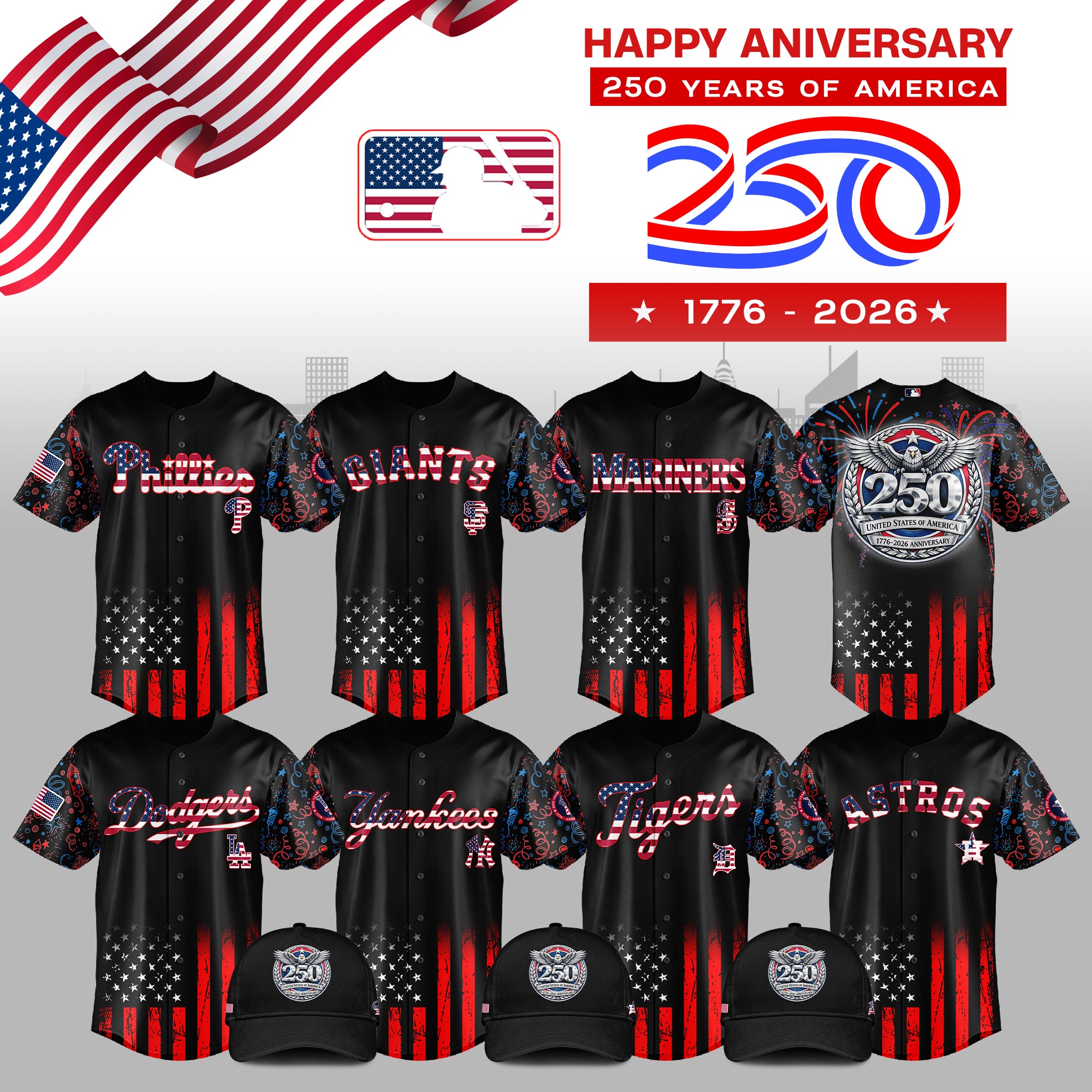 250 United States Anniversary Jersey - Front View