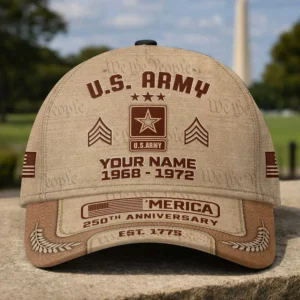 US Army Personalized Veteran 250th Anniversary Cap