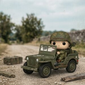 US Army Soldier in Willys Jeep Pop Rides Funko Pop Vinyl Figure