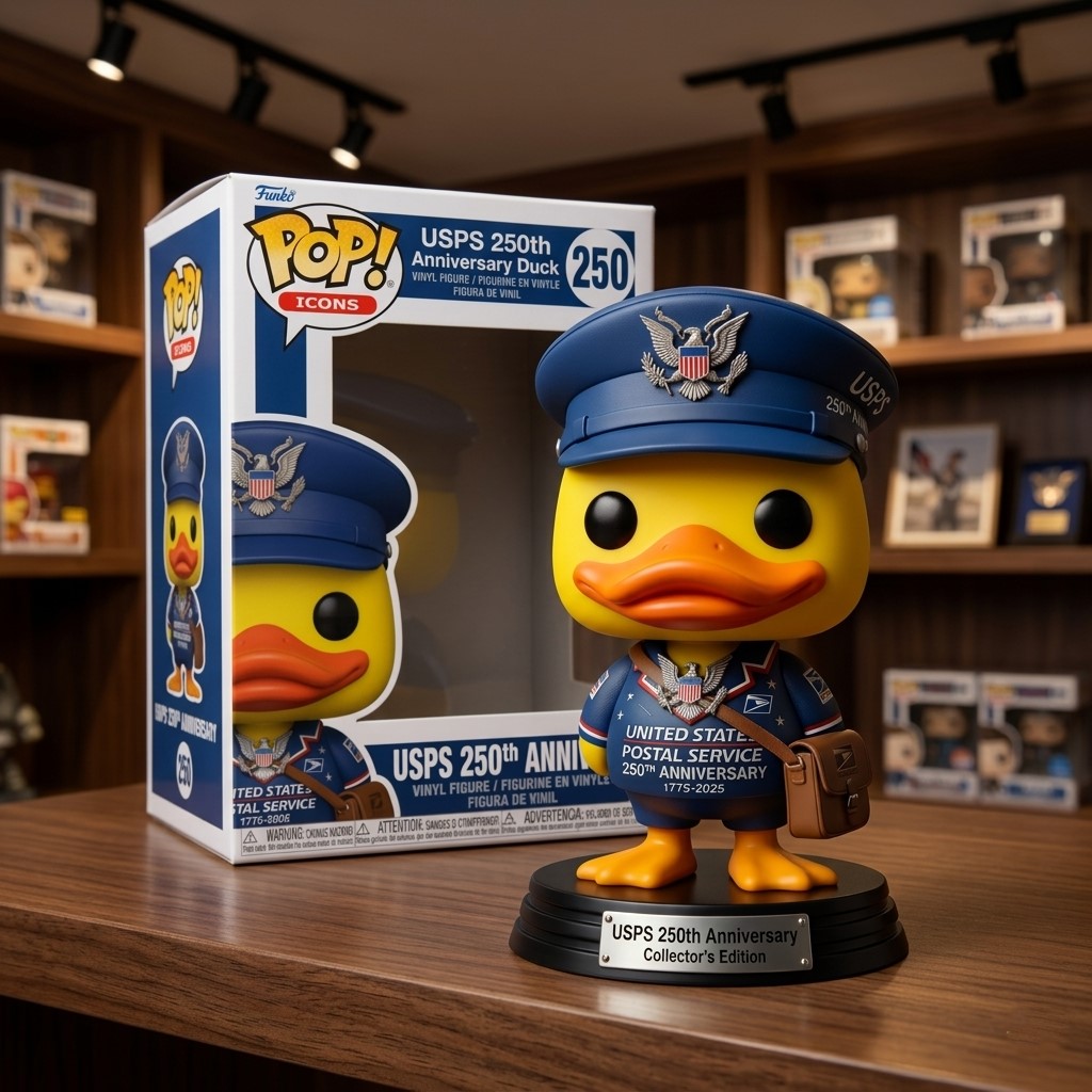USPS 250th Anniversary Duck Funko Pop - Detail View