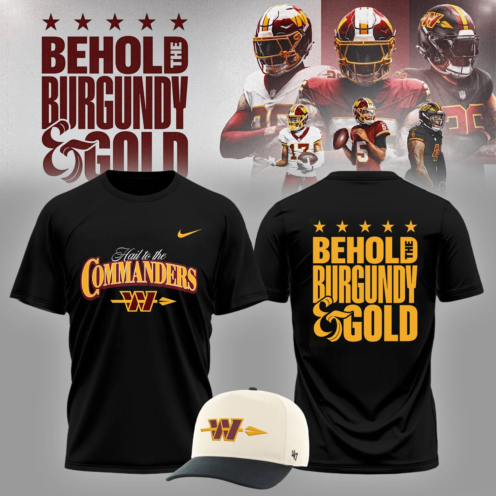 Washington Commanders Hail To The Commanders T-Shirt - Front View
