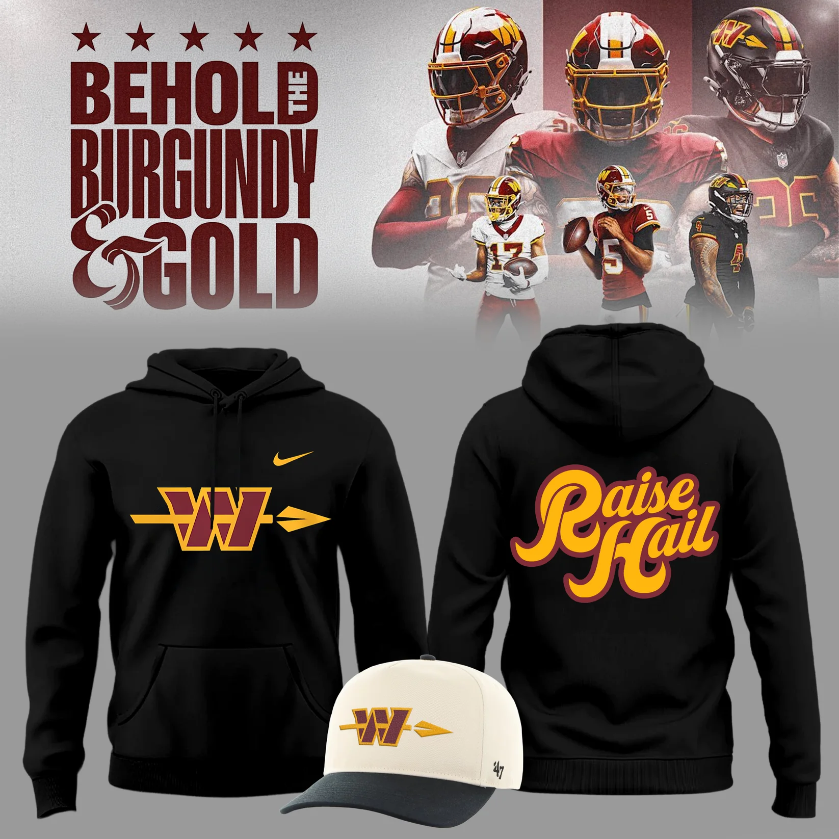 Washington Commanders Raise Hail Hoodie - Front View