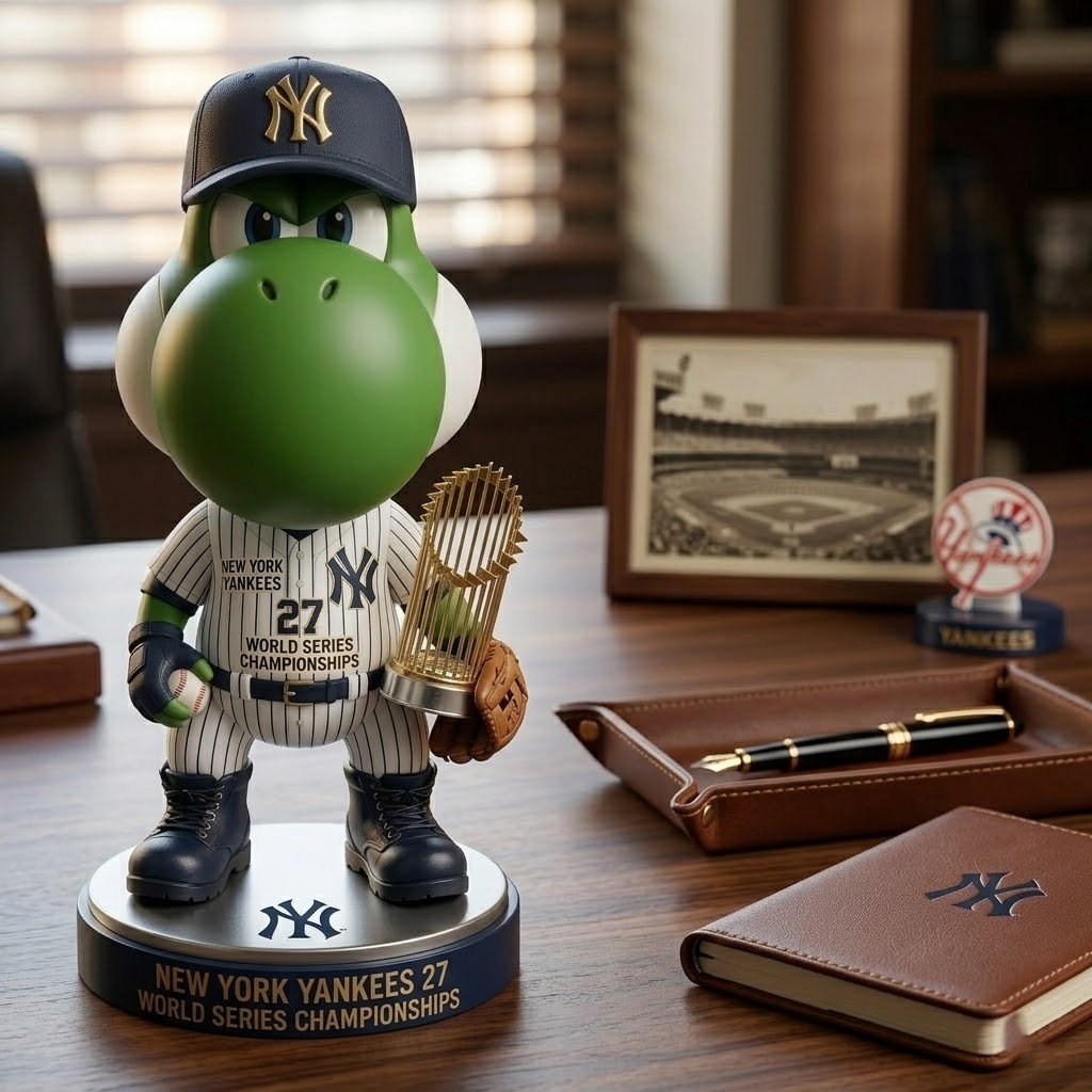 Yoshi New York Yankees 27 World Series Championships Bobblehead - Detail View