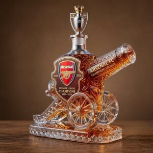 Arsenal Premier League Champions 2026 Cannon Whiskey Bottle Decanter 3