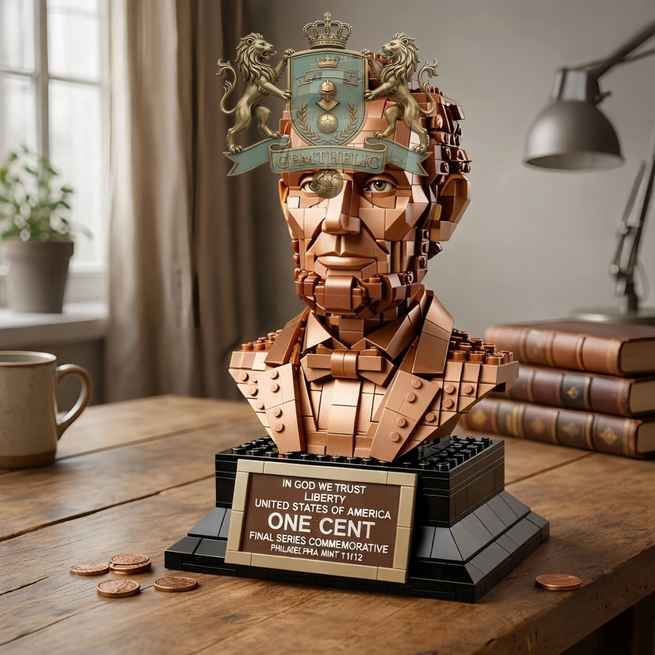 Abraham Lincoln 2025 Final Penny 1-Cent Building Bricks Set - Detail View