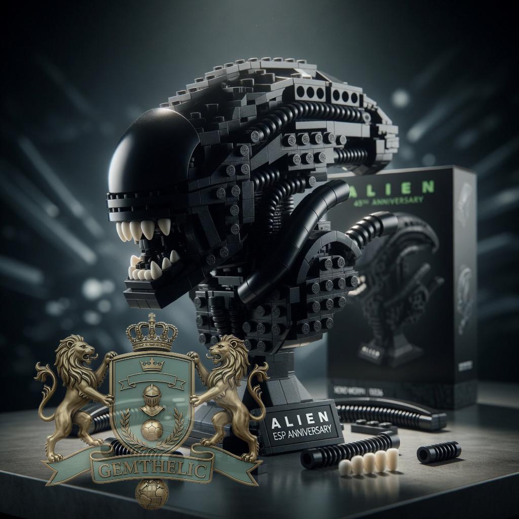 Alien 45th Anniversary Building Bricks Set - Detail View