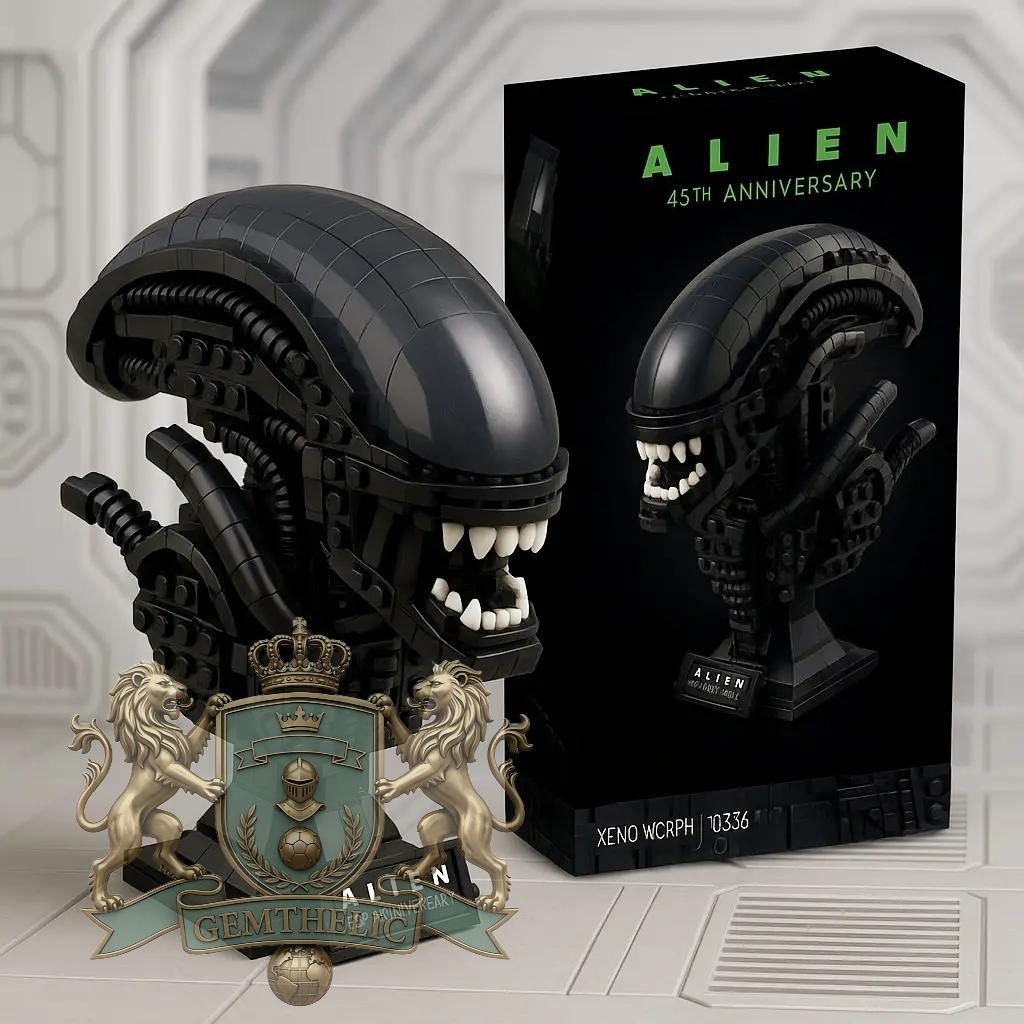 Alien 45th Anniversary Building Bricks Set - Front View