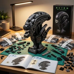 Alien 45th Anniversary Building Block Head Model