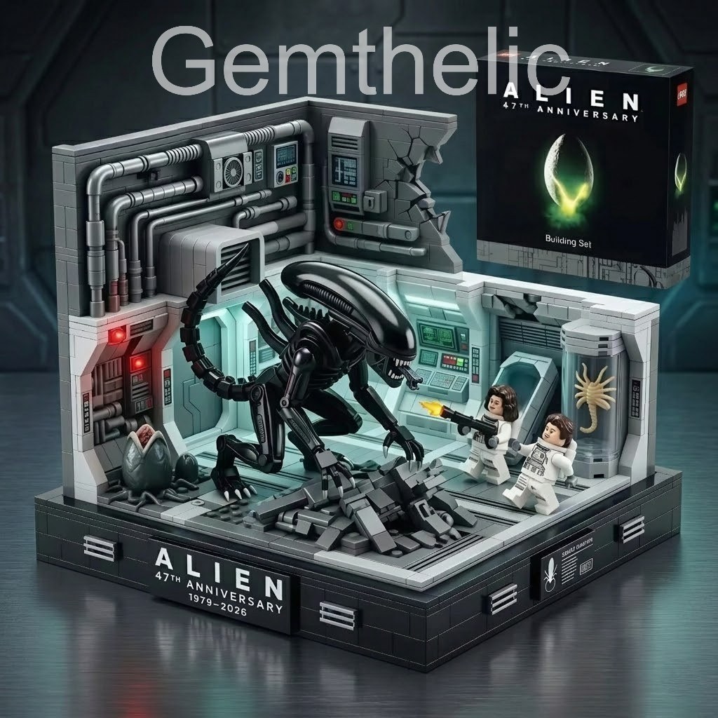 Alien 47th Anniversary Building Blocks Set - Front View