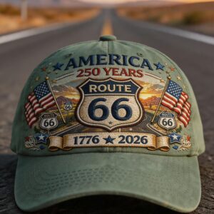 America Route 66 250 Years 1776 2026 Anniversary Cap