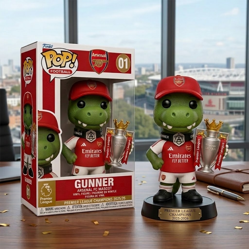 Arsenal Gunner Premier League Champions 2025/26 Vinyl Figure - Front View