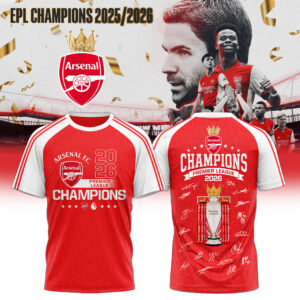 Arsenal Premier League Champions 2026 T-Shirt