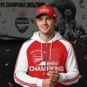 Arsenal Premier League Champions 2026 Hoodie