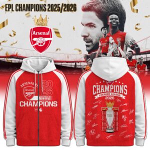 Arsenal Premier League Champions 2026 Hoodie