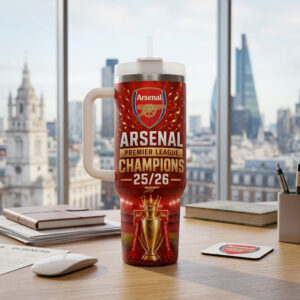 Arsenal Premier League Champions 25/26 Handled Tumbler