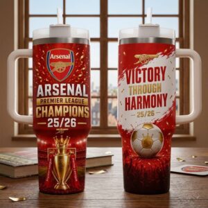 Arsenal Premier League Champions 25/26 Handled Tumbler