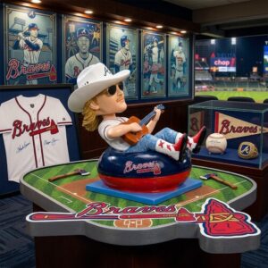 Atlanta Braves Charlie Culberson Cowboy Guitar Bobblehead