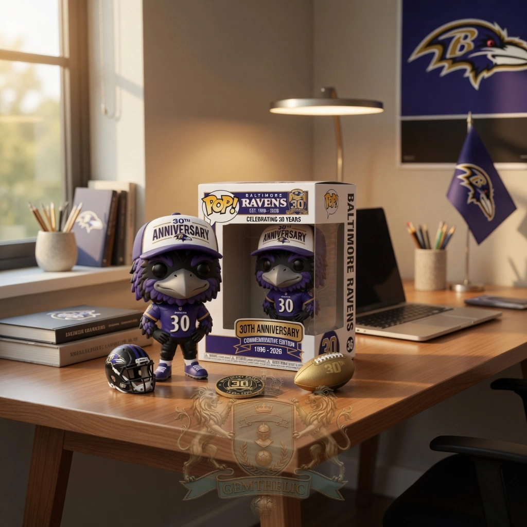 Baltimore Ravens 30th Anniversary Funko Pop Vinyl Figure - Detail View