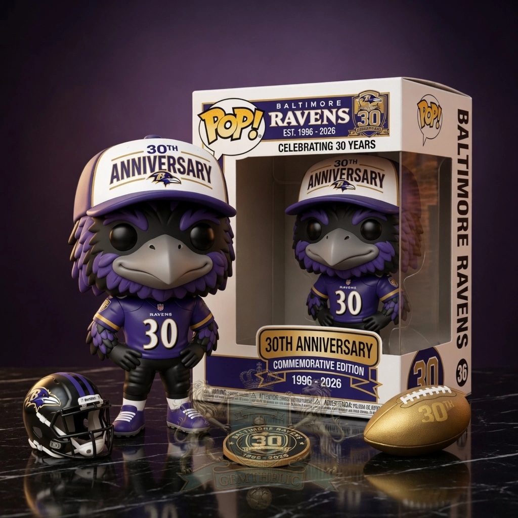 Baltimore Ravens 30th Anniversary Funko Pop Vinyl Figure - Front View