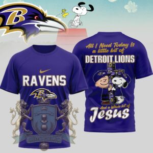 Baltimore Ravens Snoopy Charlie Brown T-Shirt