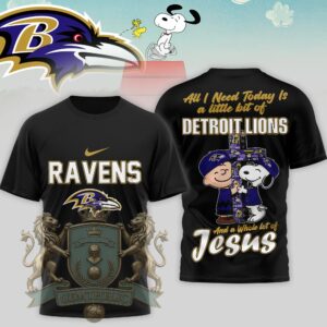 Baltimore Ravens Snoopy Charlie Brown T-Shirt