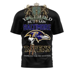 Baltimore Ravens Snoopy Yes I'm Old But I Saw T-Shirt