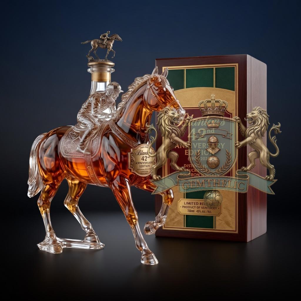 Blanton's 42nd Anniversary Whiskey Bottle - Front View