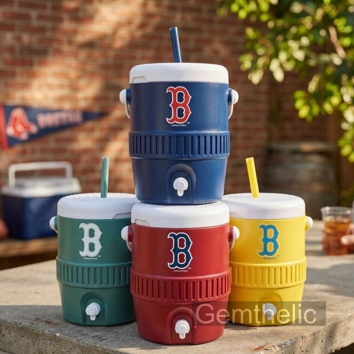 Boston Red Sox Water Cooler Jug - Front View