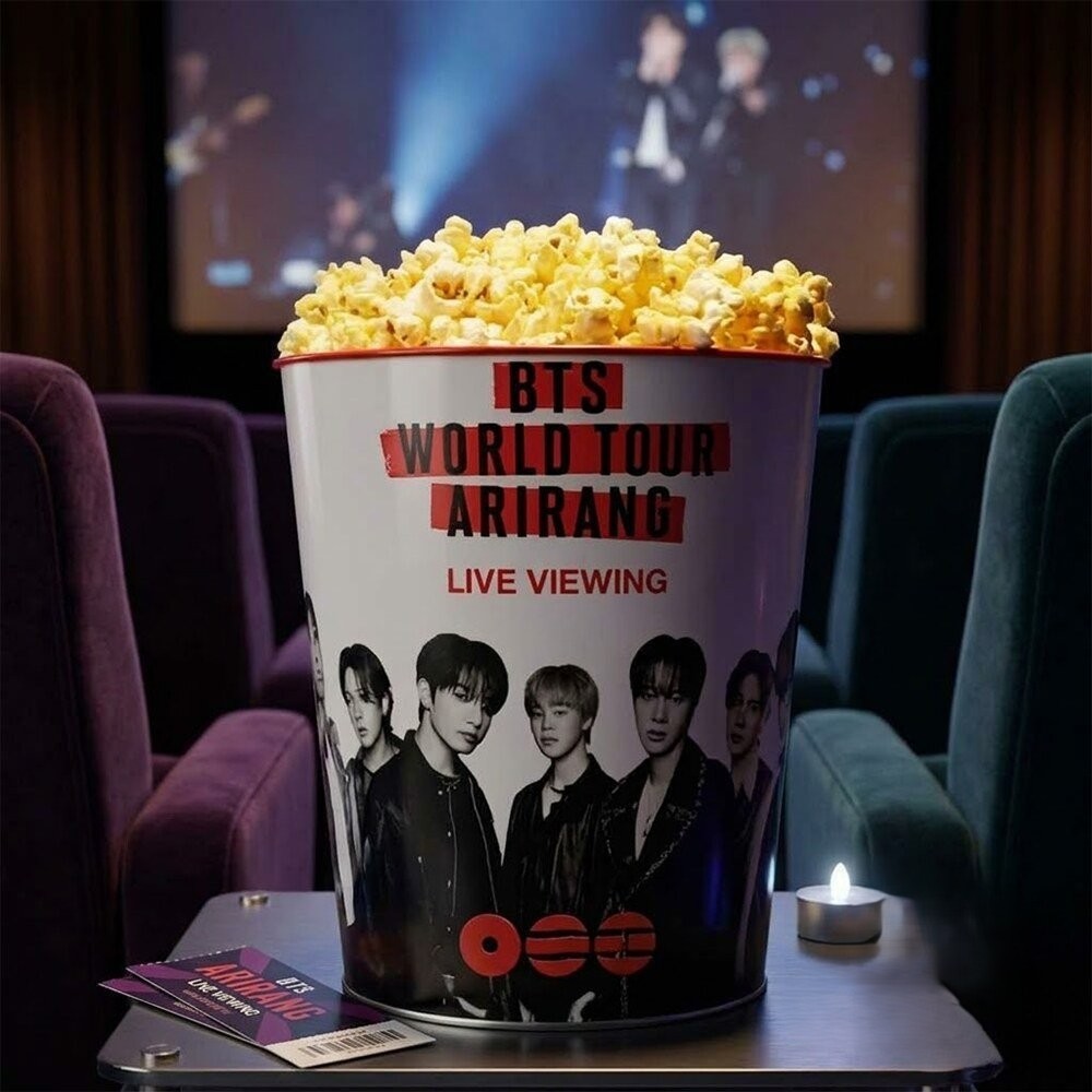 BTS World Tour Arirang Live Viewing Popcorn Bucket - Front View