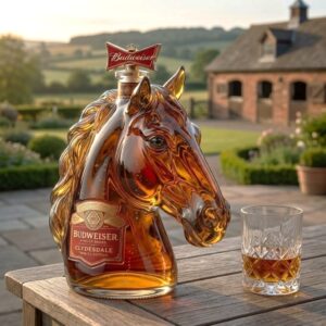 Budweiser Clydesdale Tribute Edition Horse Head Whisky Bottle