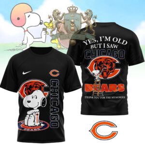 Chicago Bears Snoopy Yes I'm Old But I Saw T-Shirt