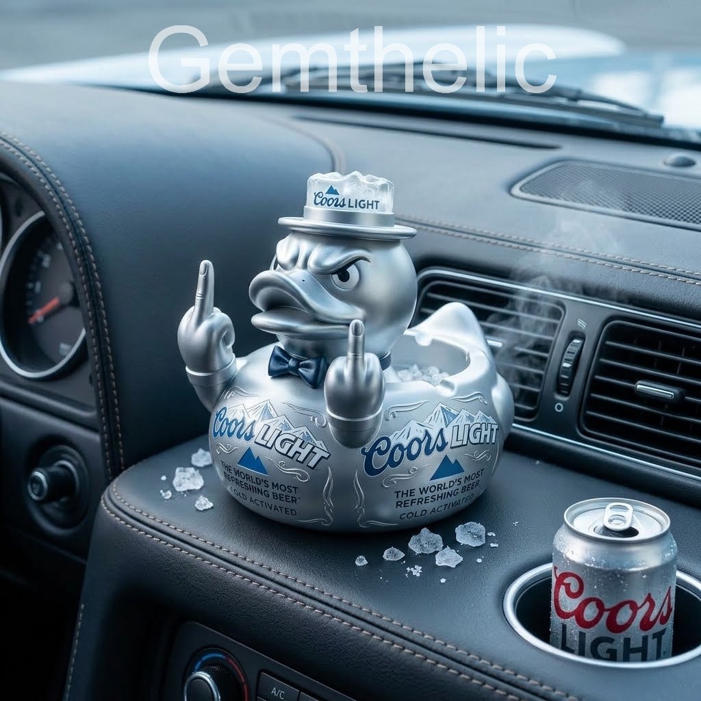 Coors Light Middle Finger Duck Ashtray - Detail View
