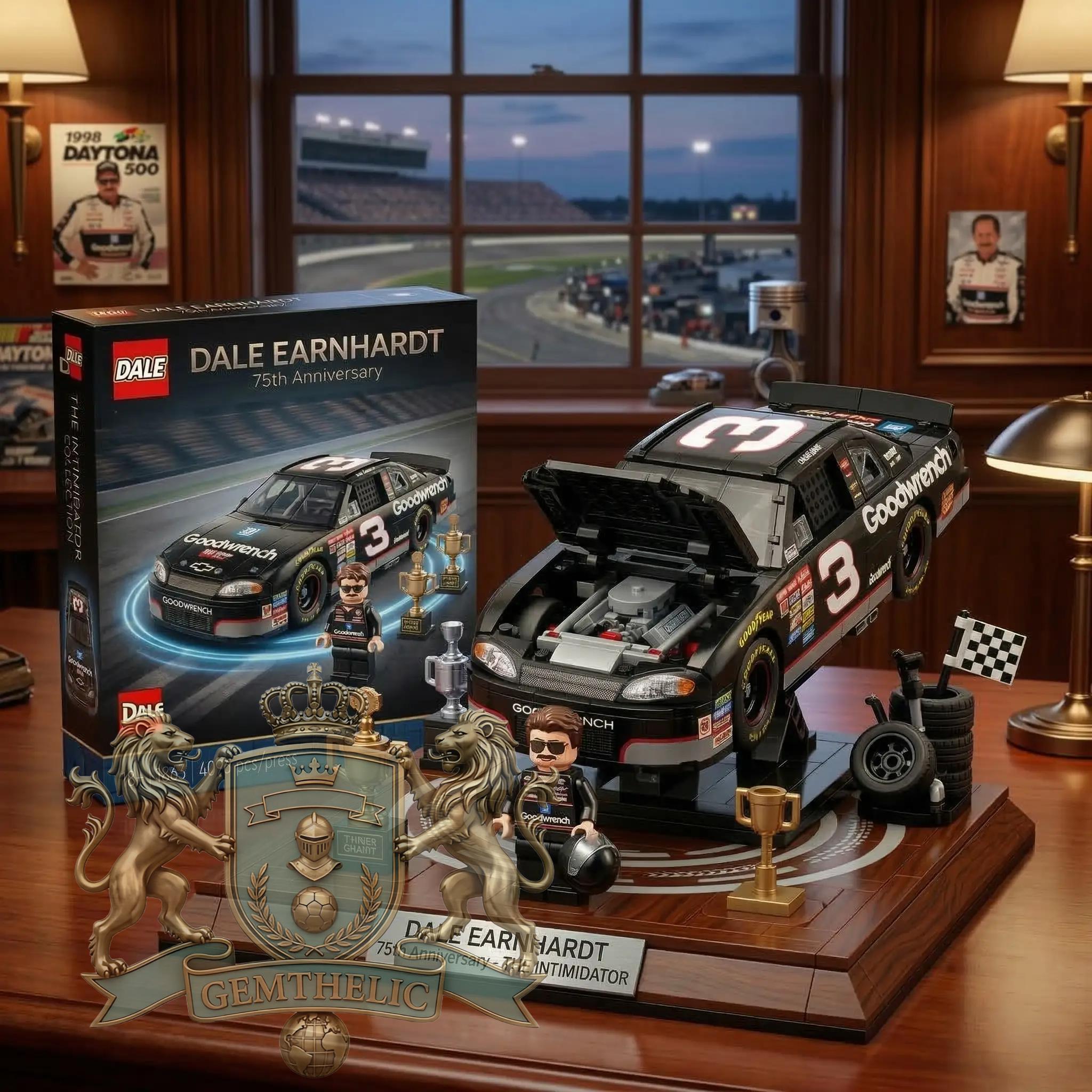 Dale Earnhardt 75th Anniversary Building Bricks Set - Detail View