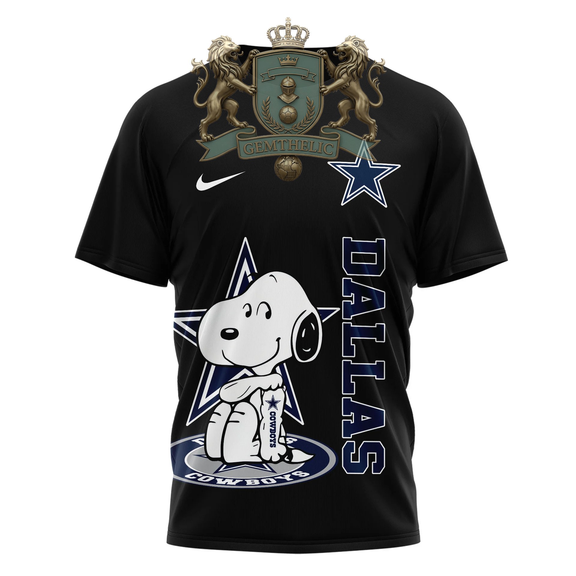 Dallas Cowboys Snoopy Yes I'm Old But I Saw T-Shirt - Detail View