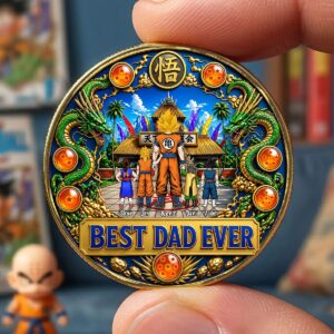 Dragon Ball Z Goku Best Dad Ever Personalized Commemorative Coin
