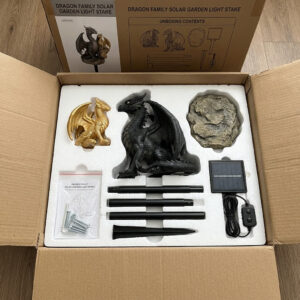 Dragons Solar Powered Illuminated Mother and Baby Garden Light