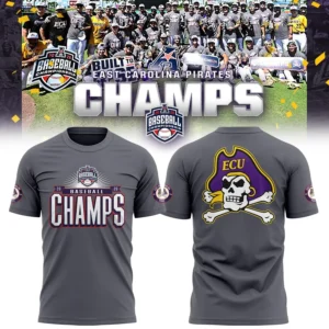 East Carolina Pirates 2026 Baseball Championship T-Shirt