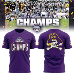 East Carolina Pirates 2026 Baseball Championship T-Shirt