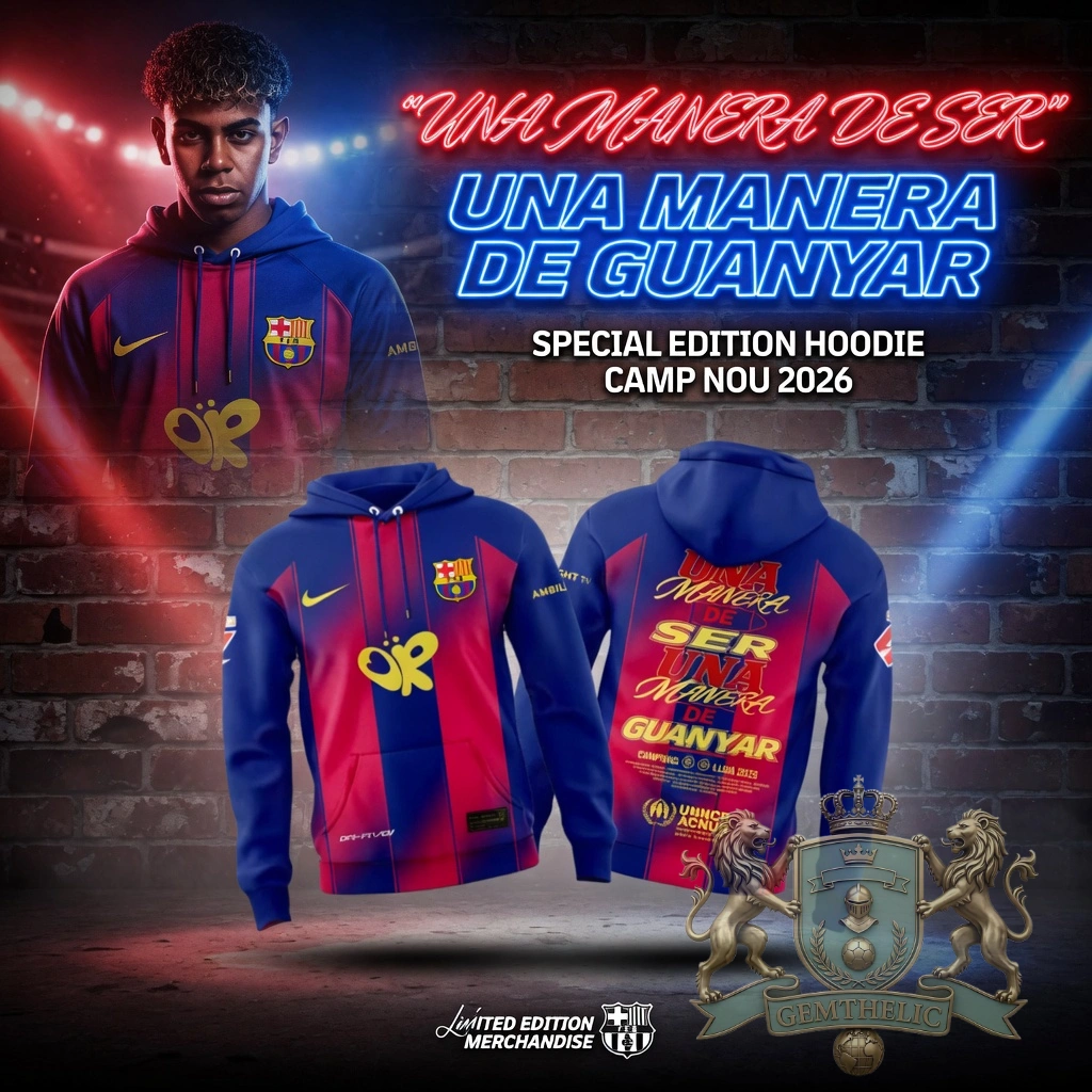 FC Barcelona Camp Nou 2026 Special Edition Hoodie - Front View