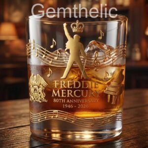 Freddie Mercury 80th Anniversary Whiskey Glass