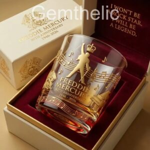 Freddie Mercury 80th Anniversary Whiskey Glass