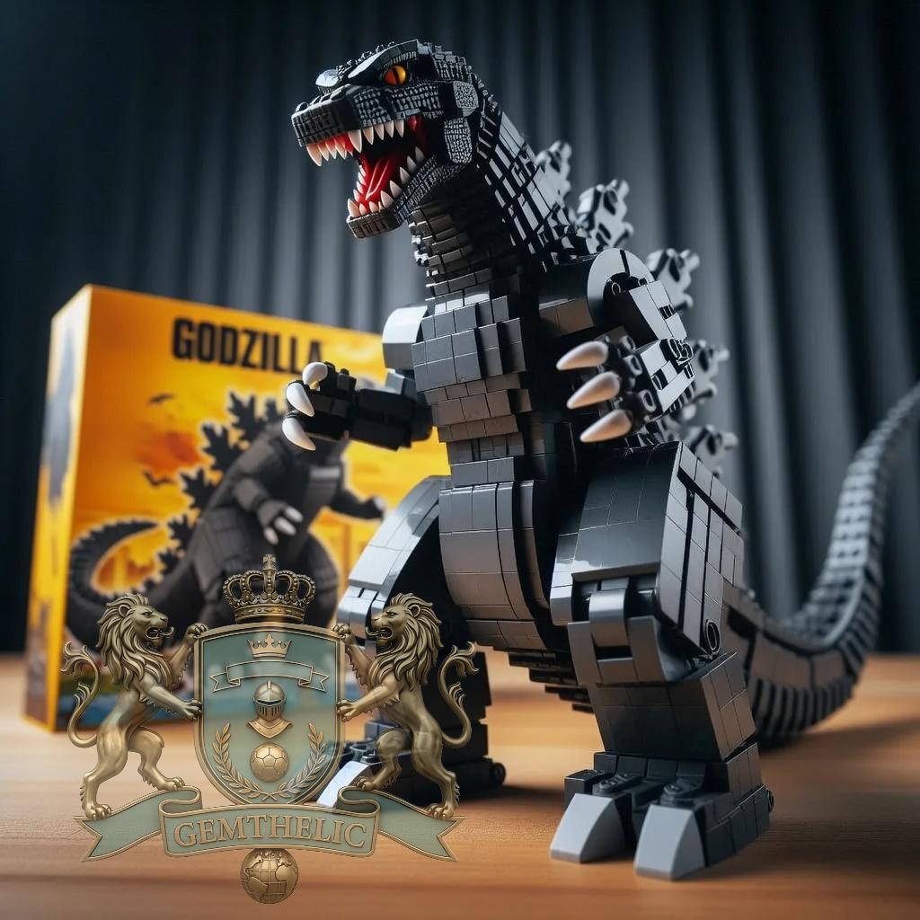 Godzilla Building Bricks Set - Detail View