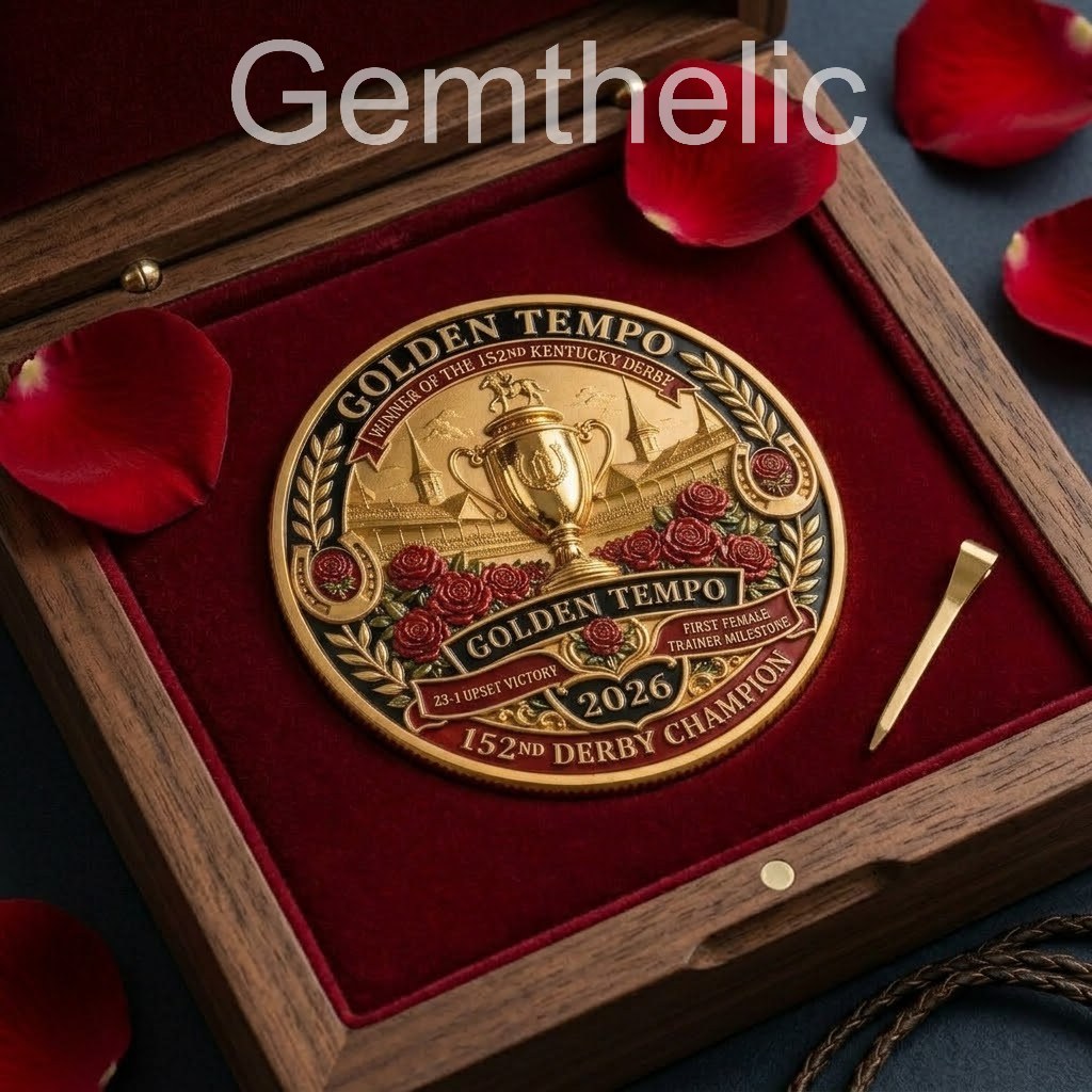 Golden Tempo Kentucky Derby Champion 2026 Commemorative Coin - Detail View