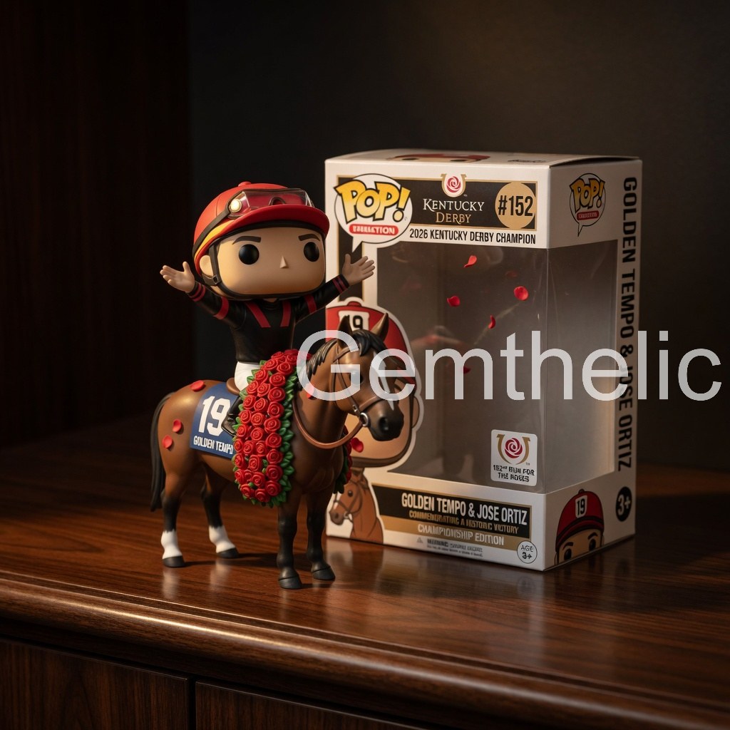 Golden Tempo & Jose Ortiz 2026 Kentucky Derby Champion 152nd Funko Pop! Figure - Front View