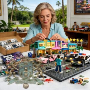 Grand Theft Auto Vice City Neon Crime Street Building Bricks Set